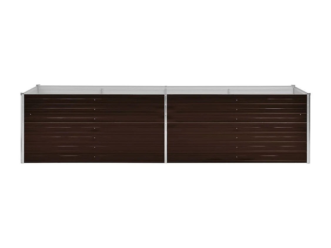 Fioriera rialzata piante fiori giardino marrone 320 x 80 x 77 cm acciaio zincato 02_0001221