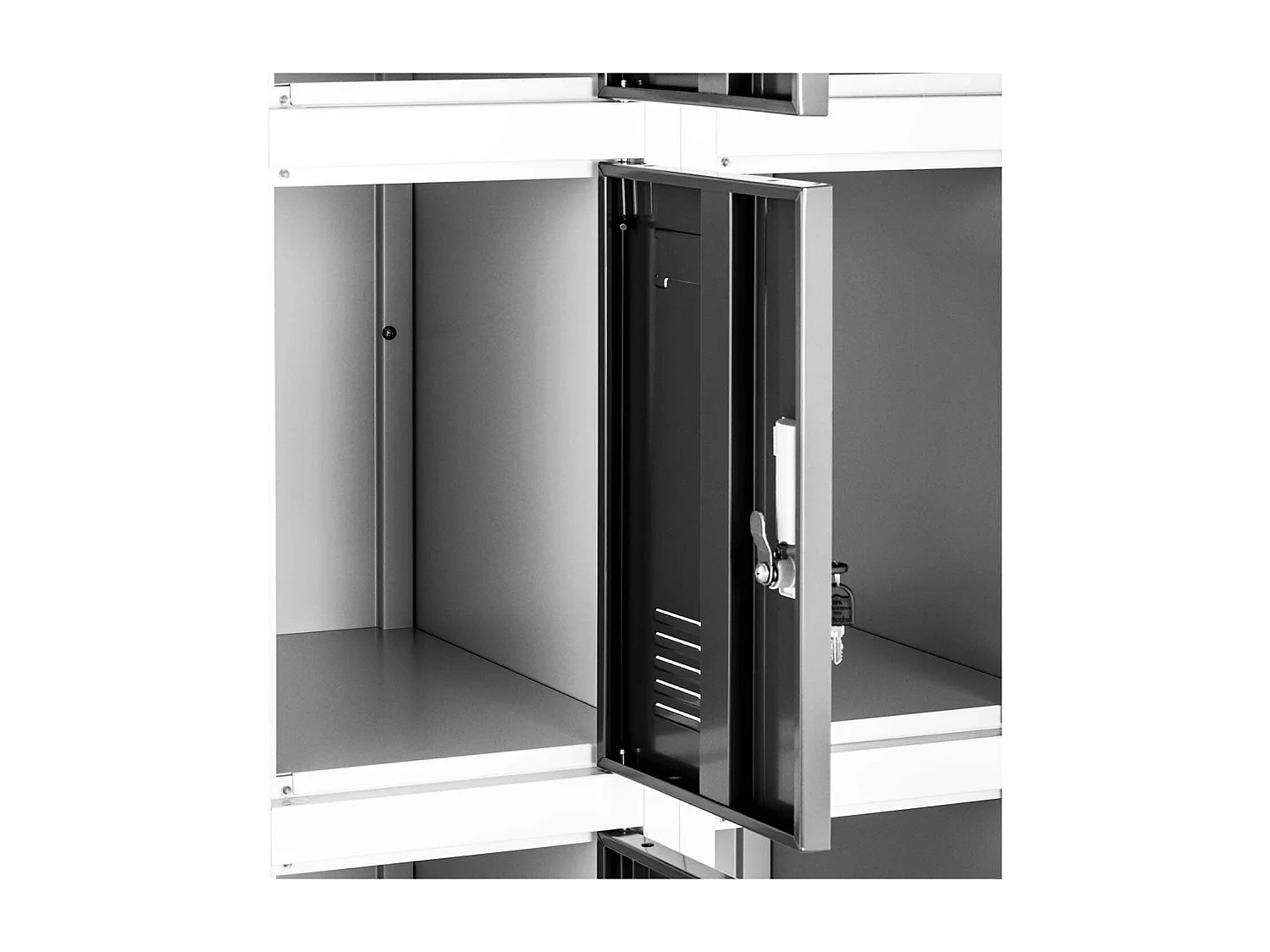 Armadio 12 scomparti 187 cm grigio 14_0005988