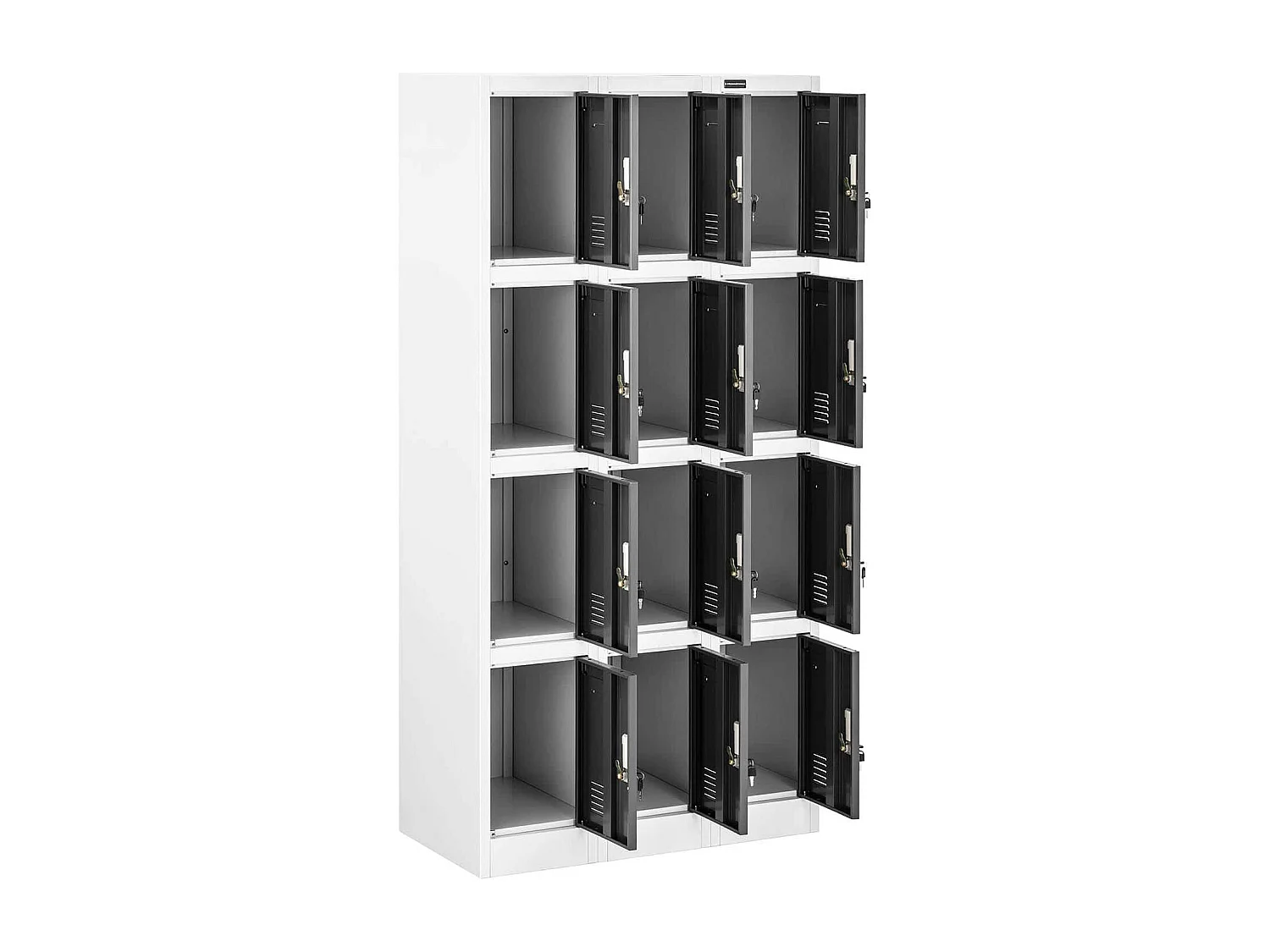 Armadio 12 scomparti 187 cm grigio 14_0005988