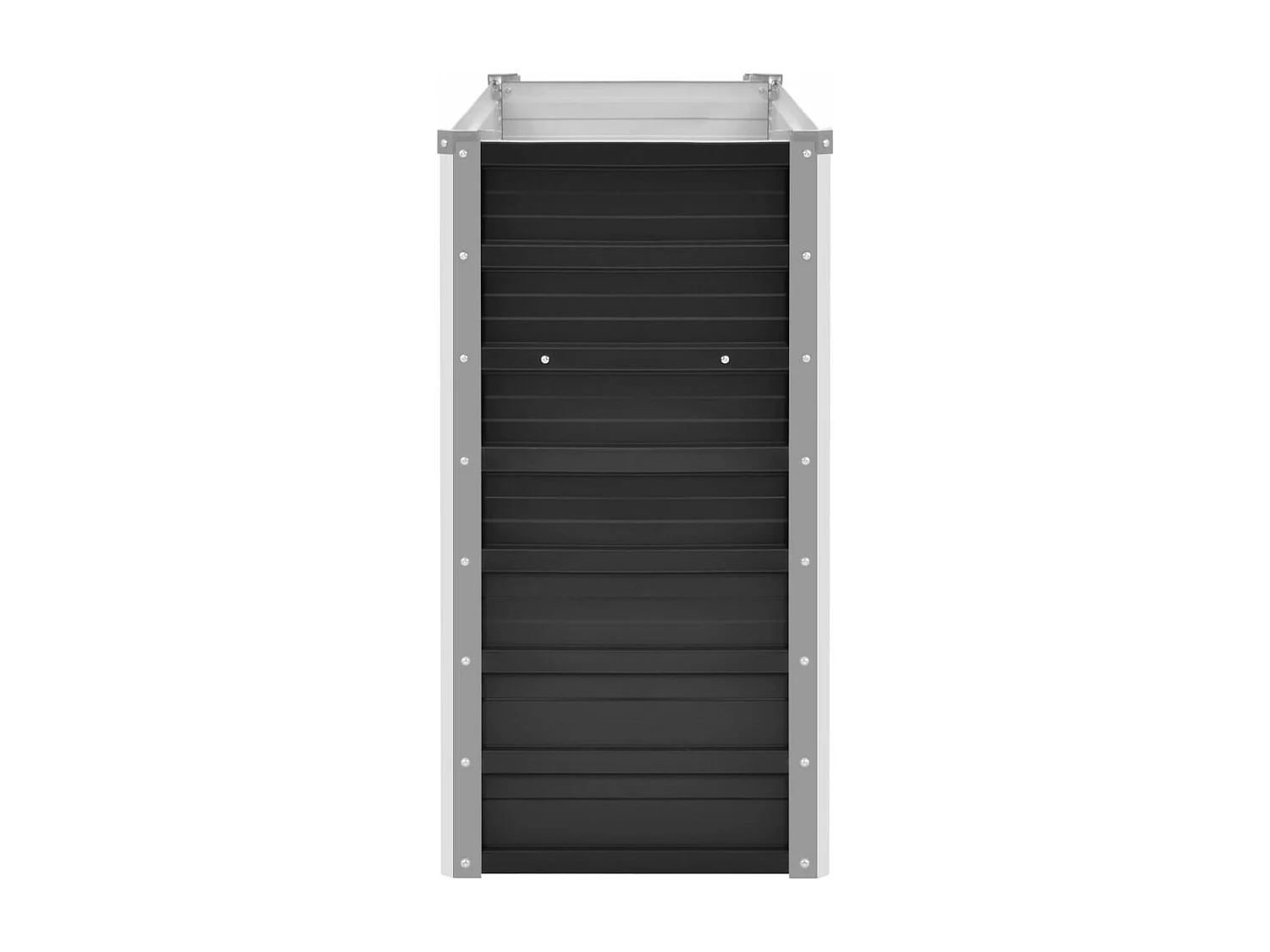 Canteiro elevado plantas flores jardim antracite 160 cm aço galvanizado 02_0001142