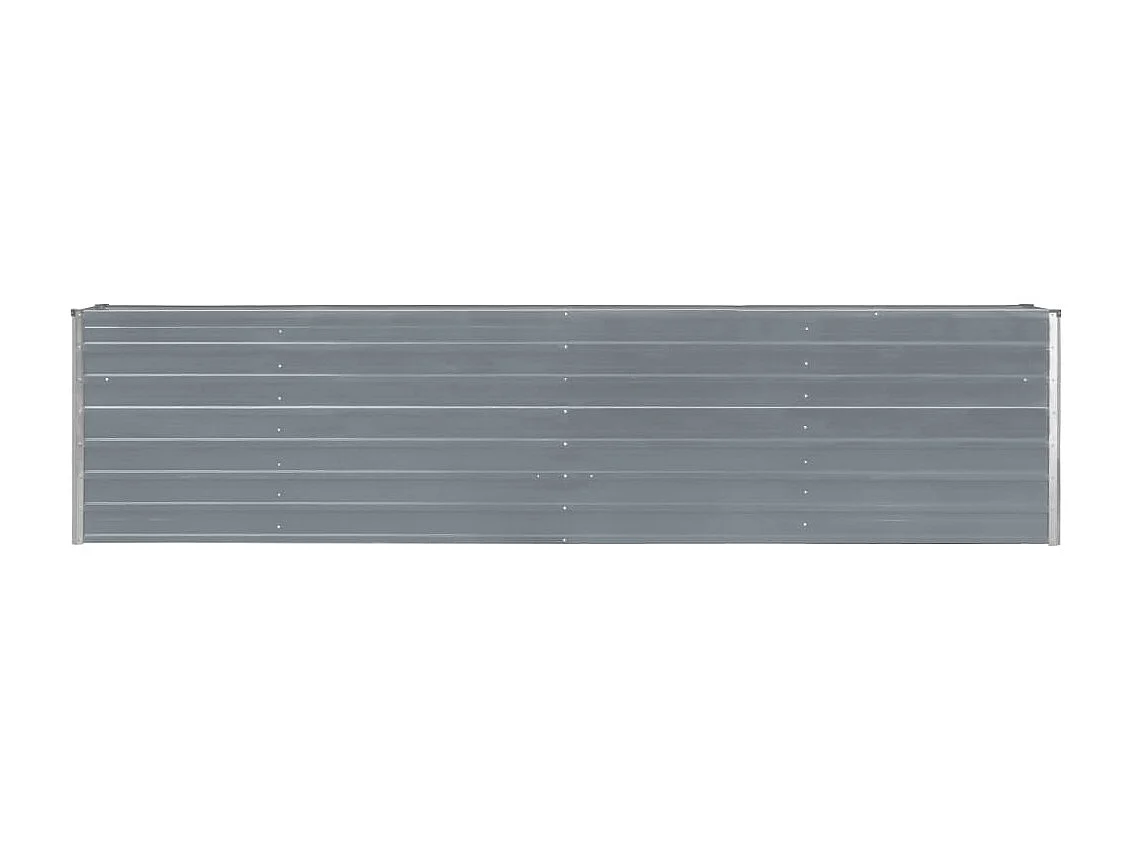 Fioriera aiuola rialzata piante fiori giardino 320 x 40 x 77 cm acciaio zincato grigio 02_0000801