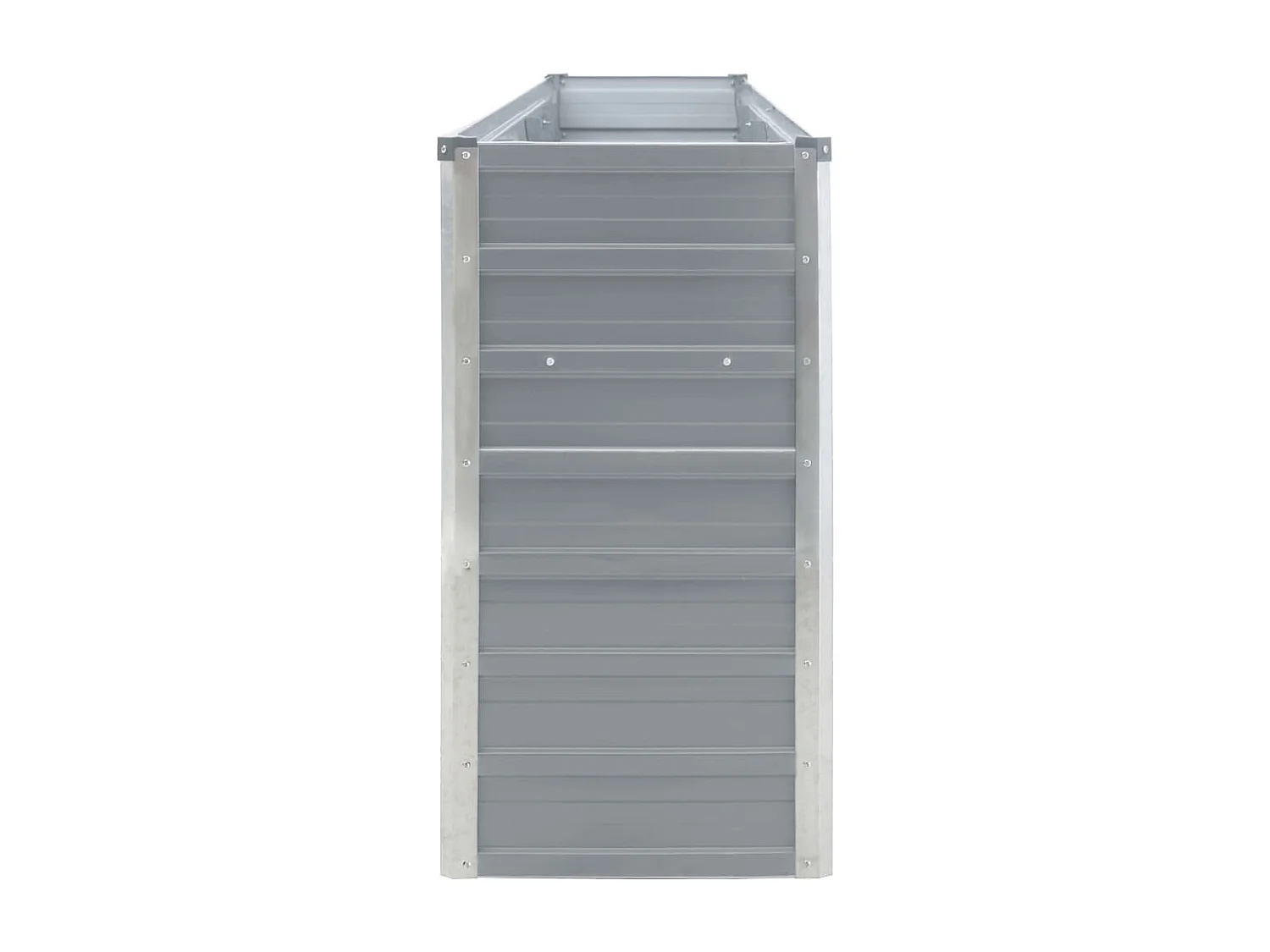 Fioriera aiuola rialzata piante fiori giardino 320 x 40 x 77 cm acciaio zincato grigio 02_0000801