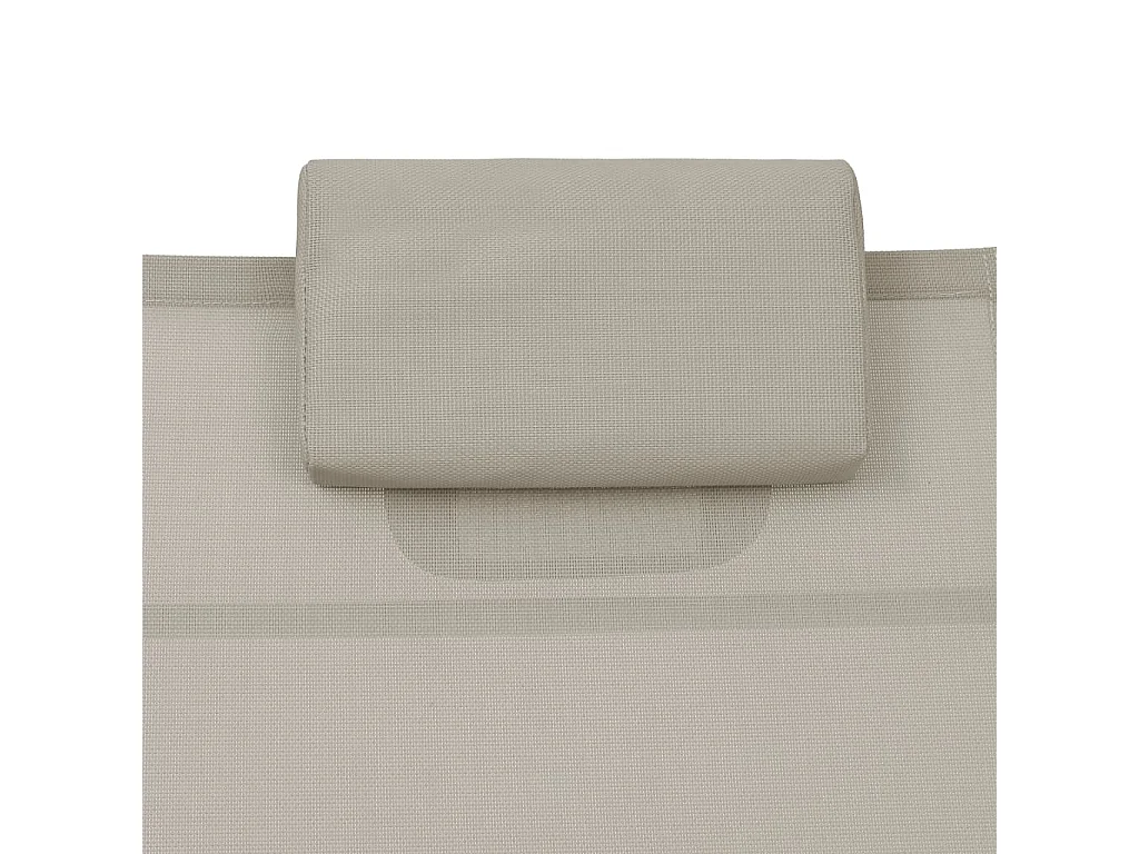 Transat chaise longue bain aluminium crème 67.5 x 180 x 46 cm 02_0012258