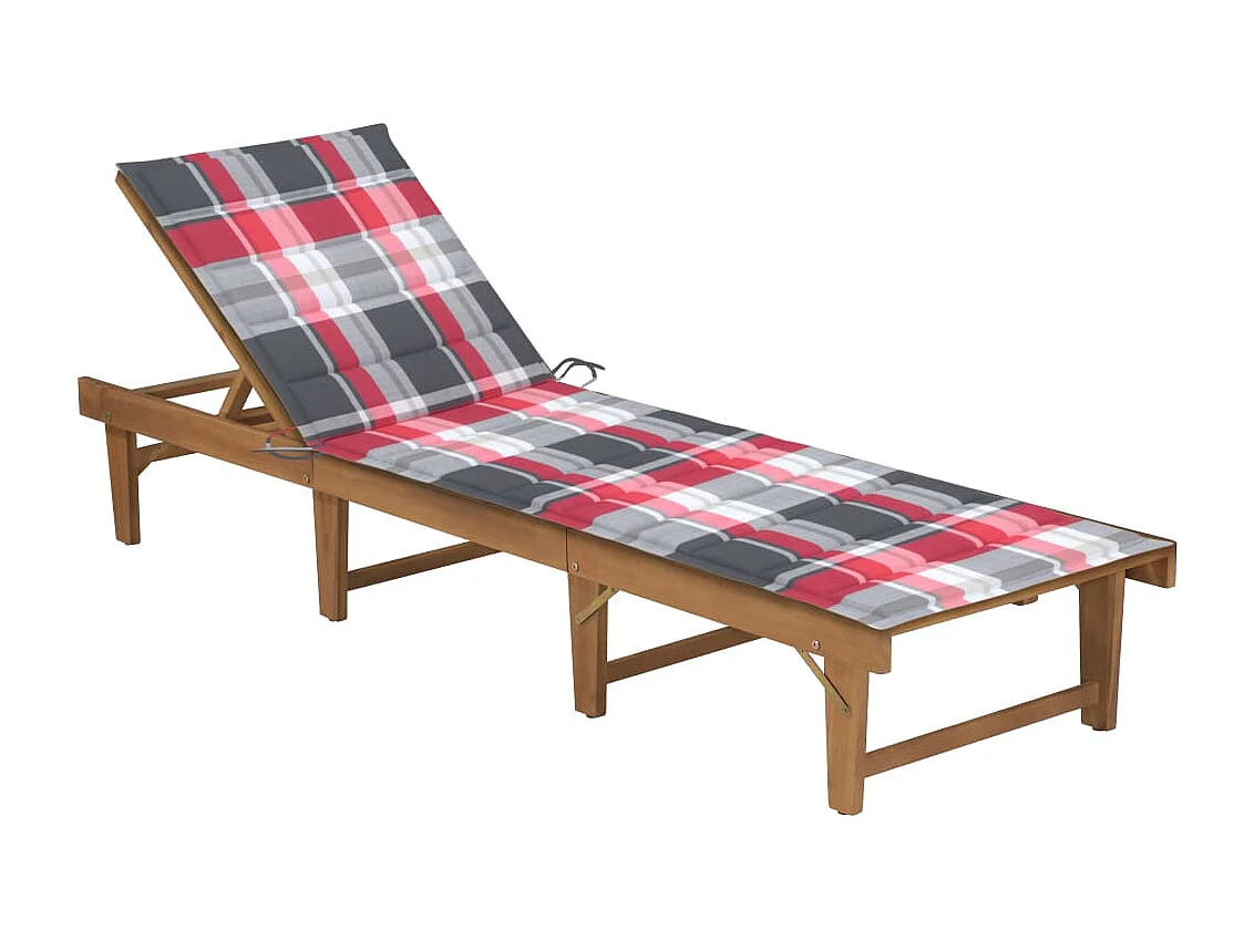 Transat chaise longue bain bois marron 200 x 61 x 30 cm 02_0012836