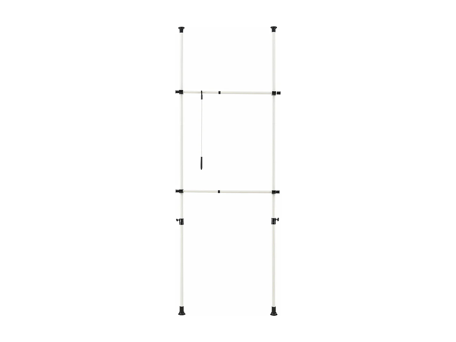 Porte manteau télescopique réglable blanche 75 x 75 x 110 cm 03_0003505