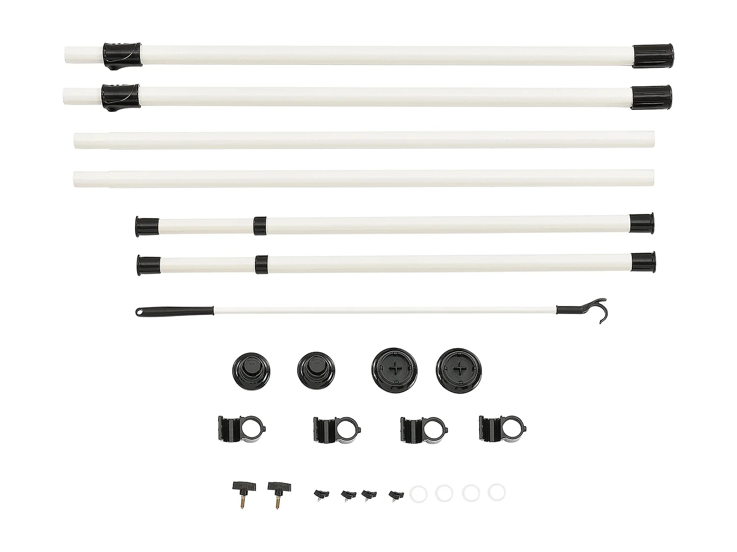 Porte manteau télescopique réglable blanche 75 x 75 x 110 cm 03_0003505