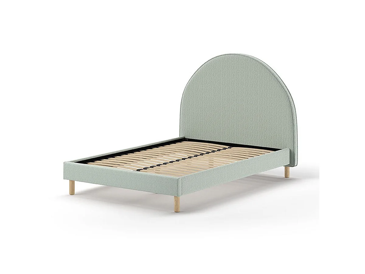 Lit Adulte Bouclé "Moon" 140x200cm Vert
