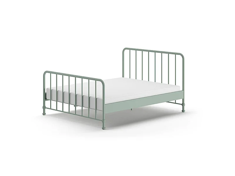 Lit 160x200 sommier inclus Bronxx Vert olive mat