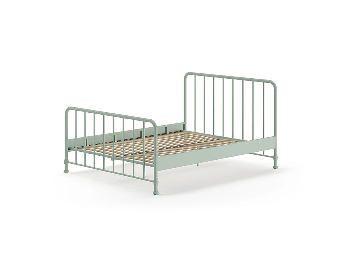 Lit 160x200 sommier inclus Bronxx Vert olive mat