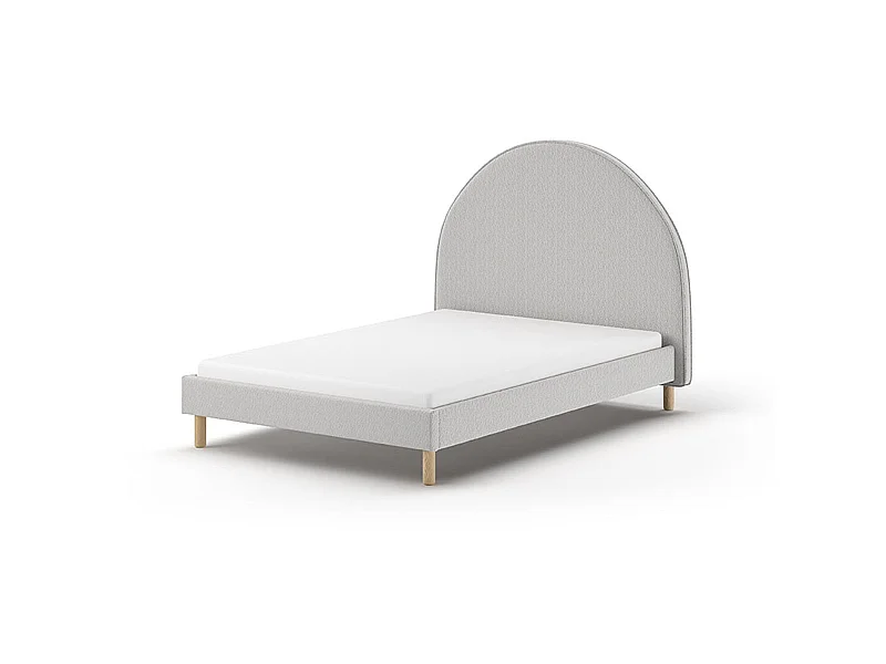 Lit 140x200 sommier inclus Moon Gris