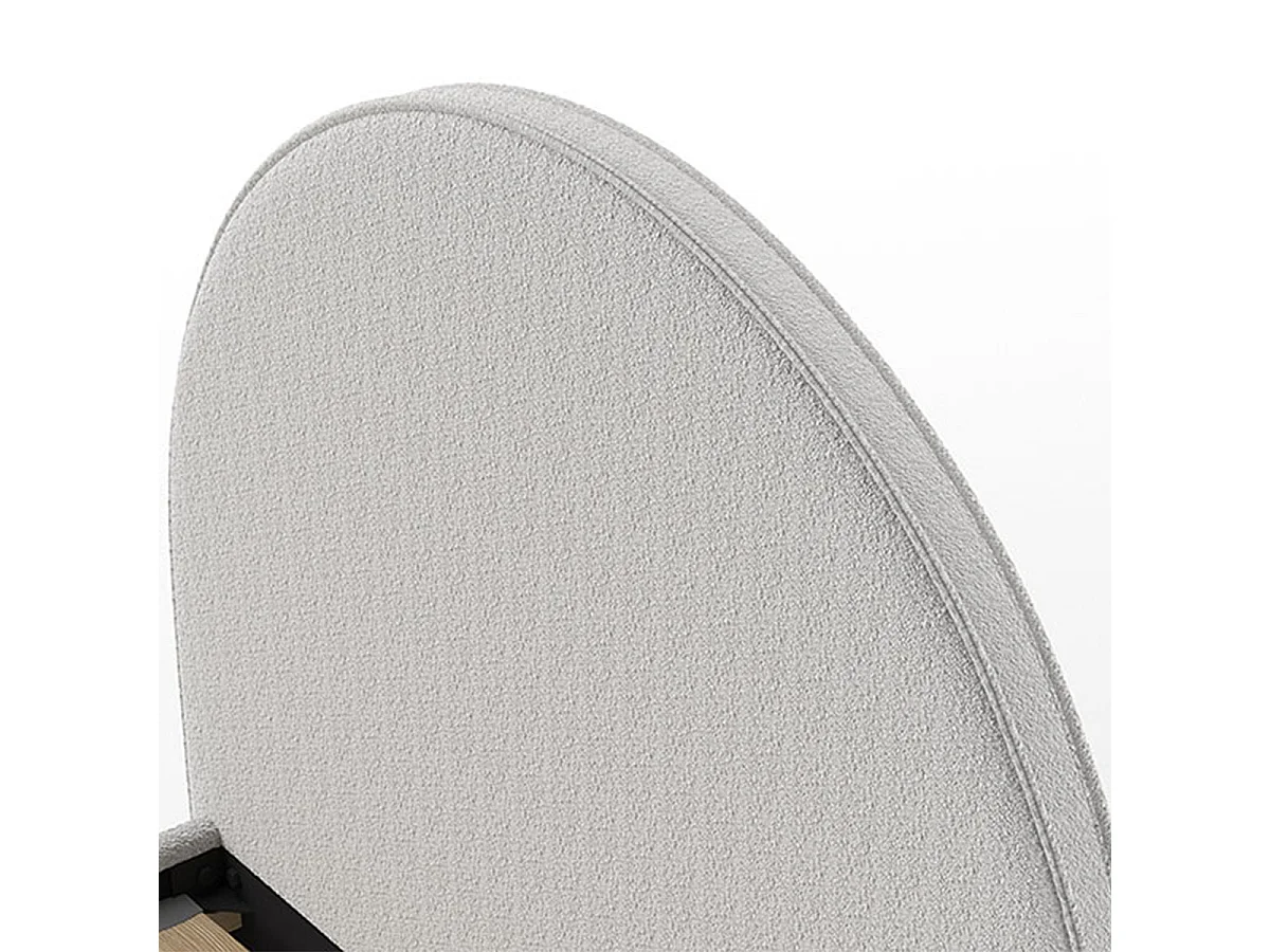 Lit 140x200 sommier inclus Moon Gris