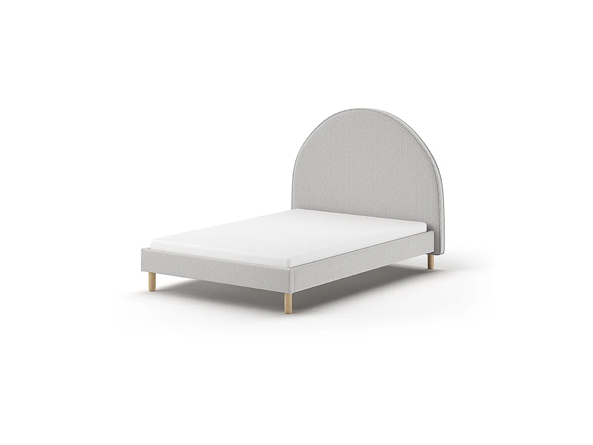 Lit 140x200 sommier inclus Moon Gris