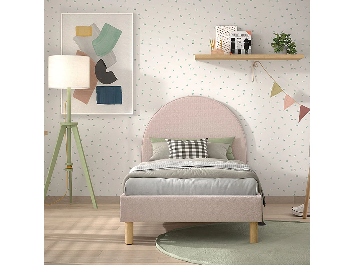 Lit 90x200 sommier inclus Moon Rose