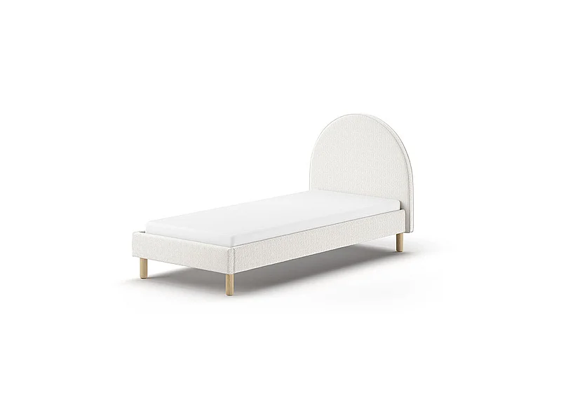 Lit 90x200 sommier inclus Moon Blanc