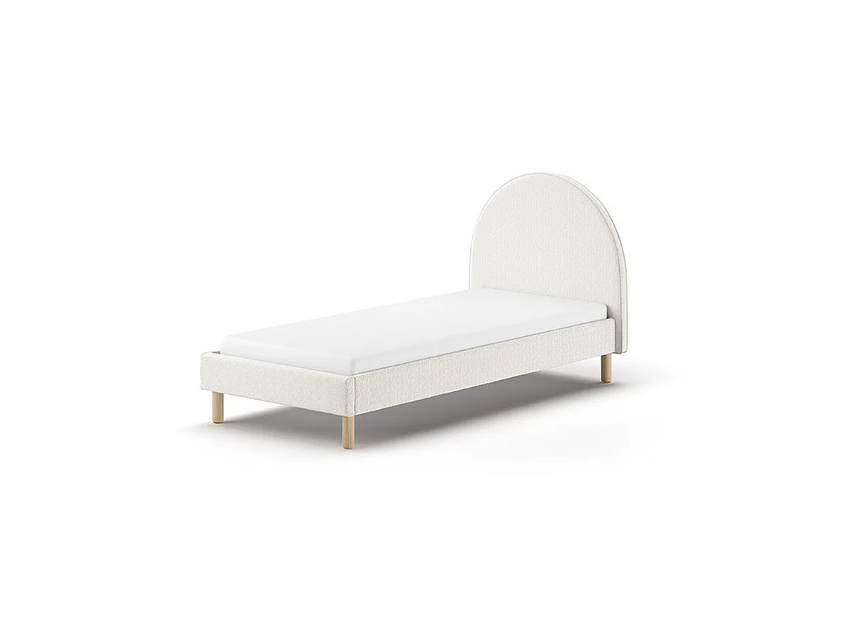 Lit 90x200 sommier inclus Moon Blanc