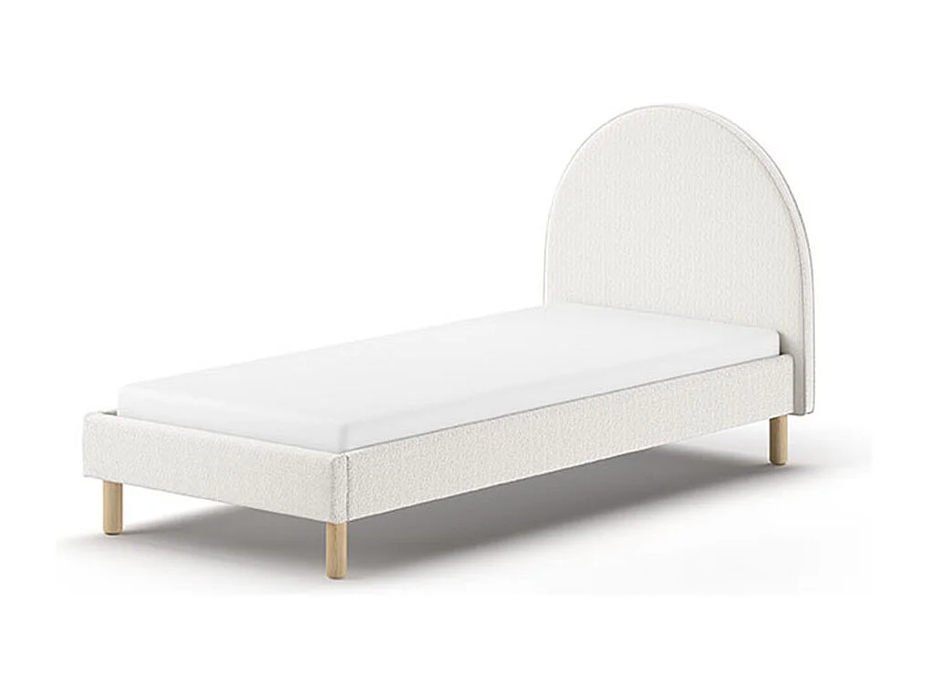 Lit 90x200 sommier inclus Moon Blanc