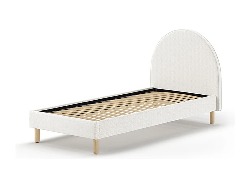 Lit 90x200 sommier inclus Moon Blanc