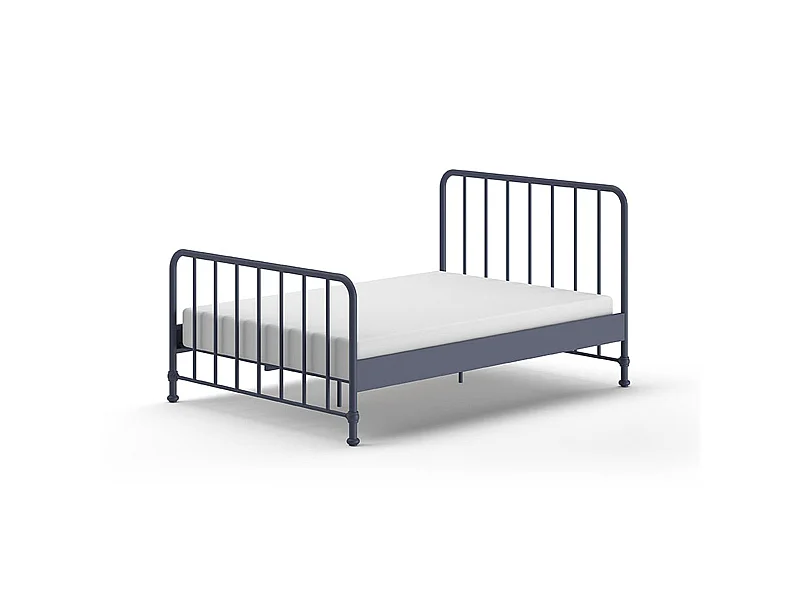 Lit 140x200 sommier inclus Bronxx Denim mat