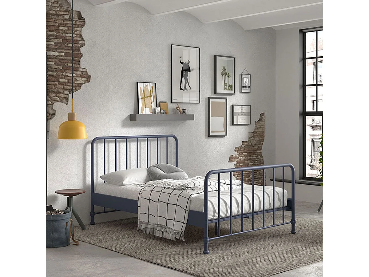 Lit Enfant "Bronxx" 140x200cm Bleu