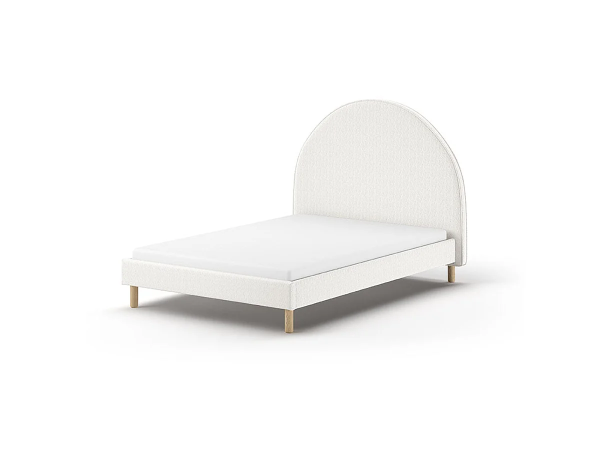 Lit 140x200 sommier inclus Moon Blanc