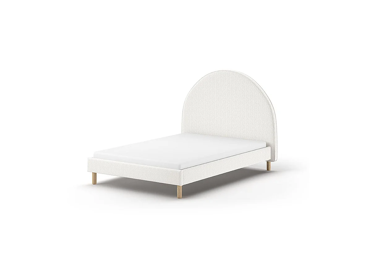 Lit 140x200 sommier inclus Moon Blanc