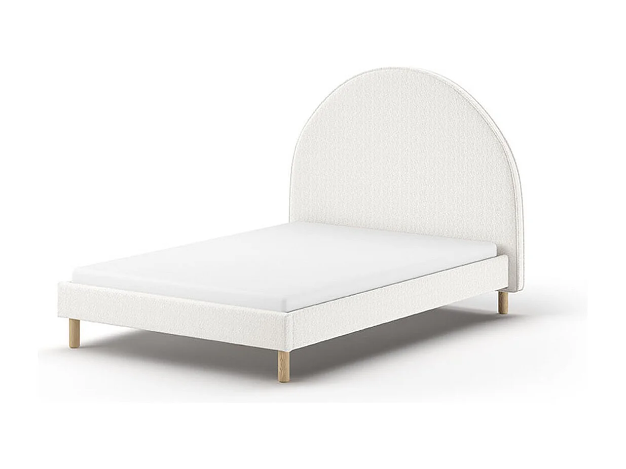 Lit 140x200 sommier inclus Moon Blanc