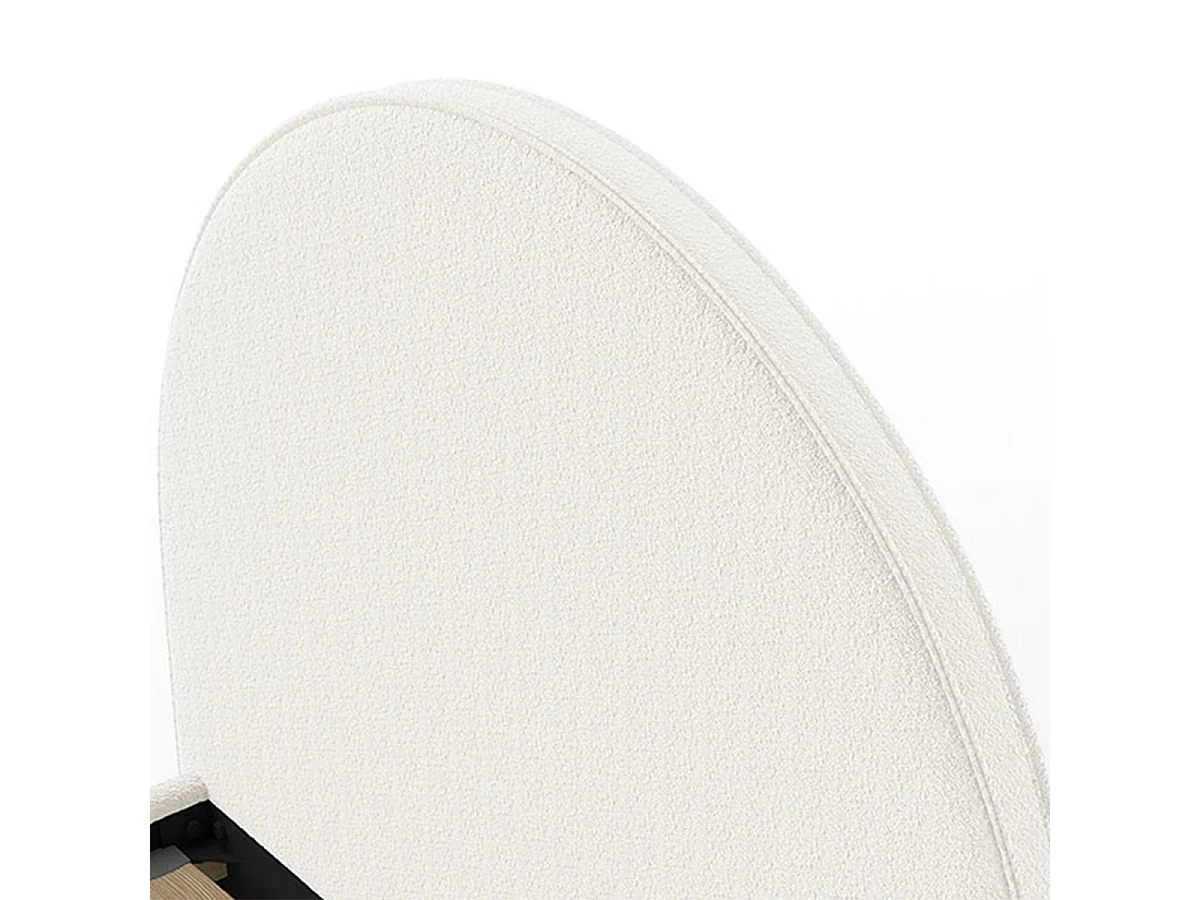Lit 140x200 sommier inclus Moon Blanc