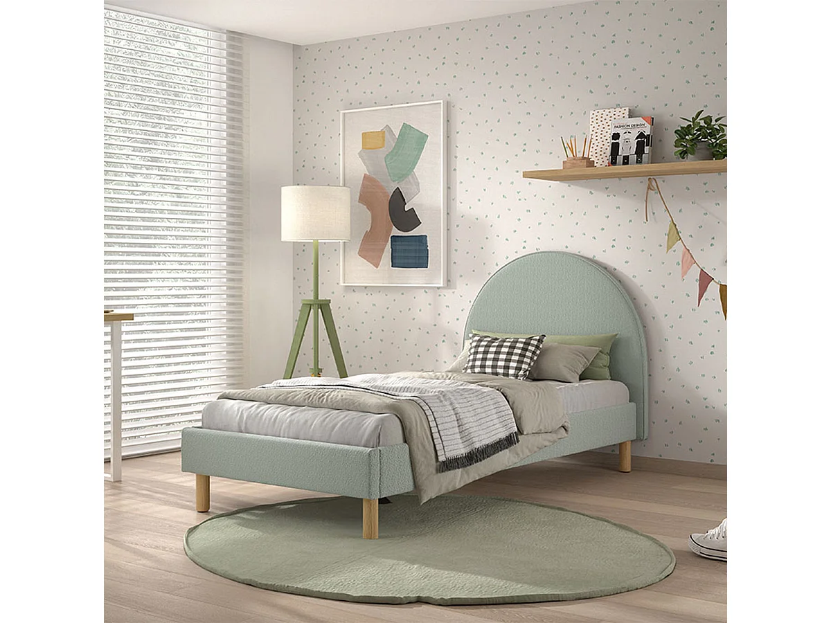 Lit 90x200 sommier inclus Moon Vert