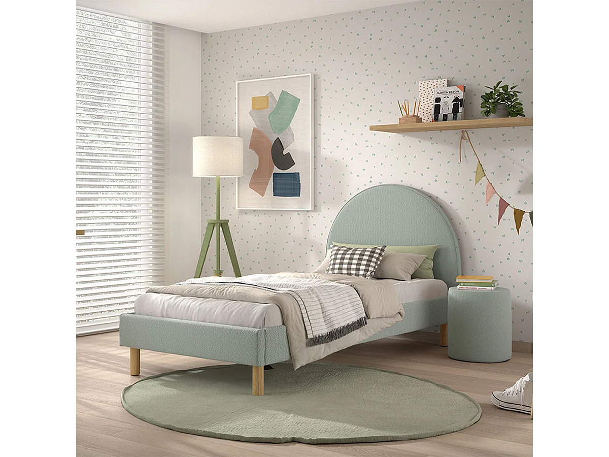 Lit 90x200 sommier inclus Moon Vert