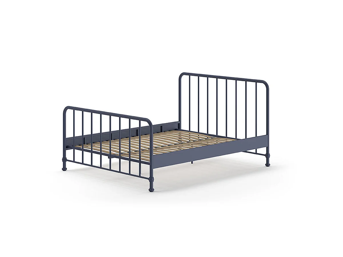 Lit 160x200 sommier inclus Bronxx Denim mat