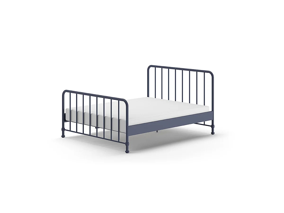 Lit 160x200 sommier inclus Bronxx Denim mat