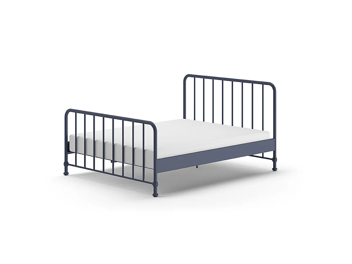 Lit 160x200 sommier inclus Bronxx Denim mat