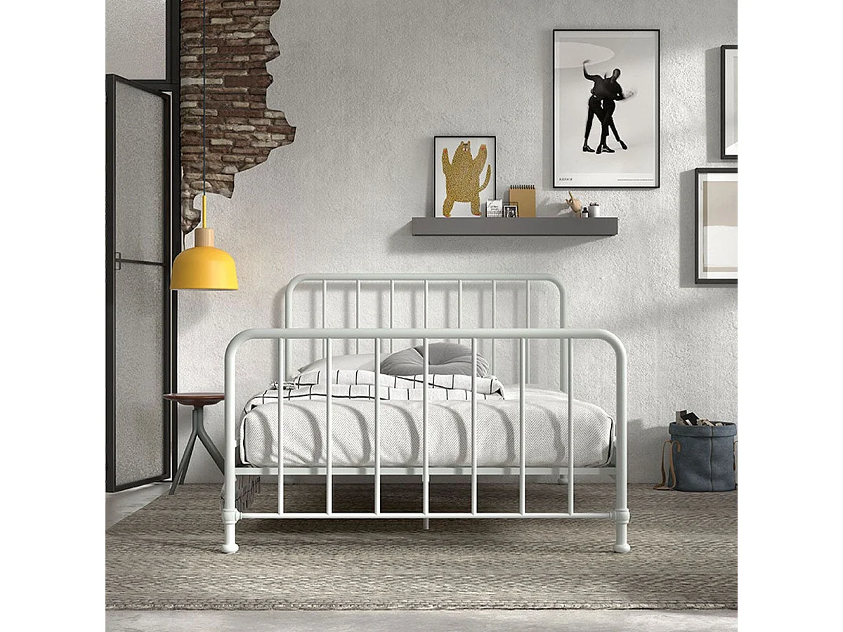 Lit Enfant "Bronxx" 140x200cm Blanc