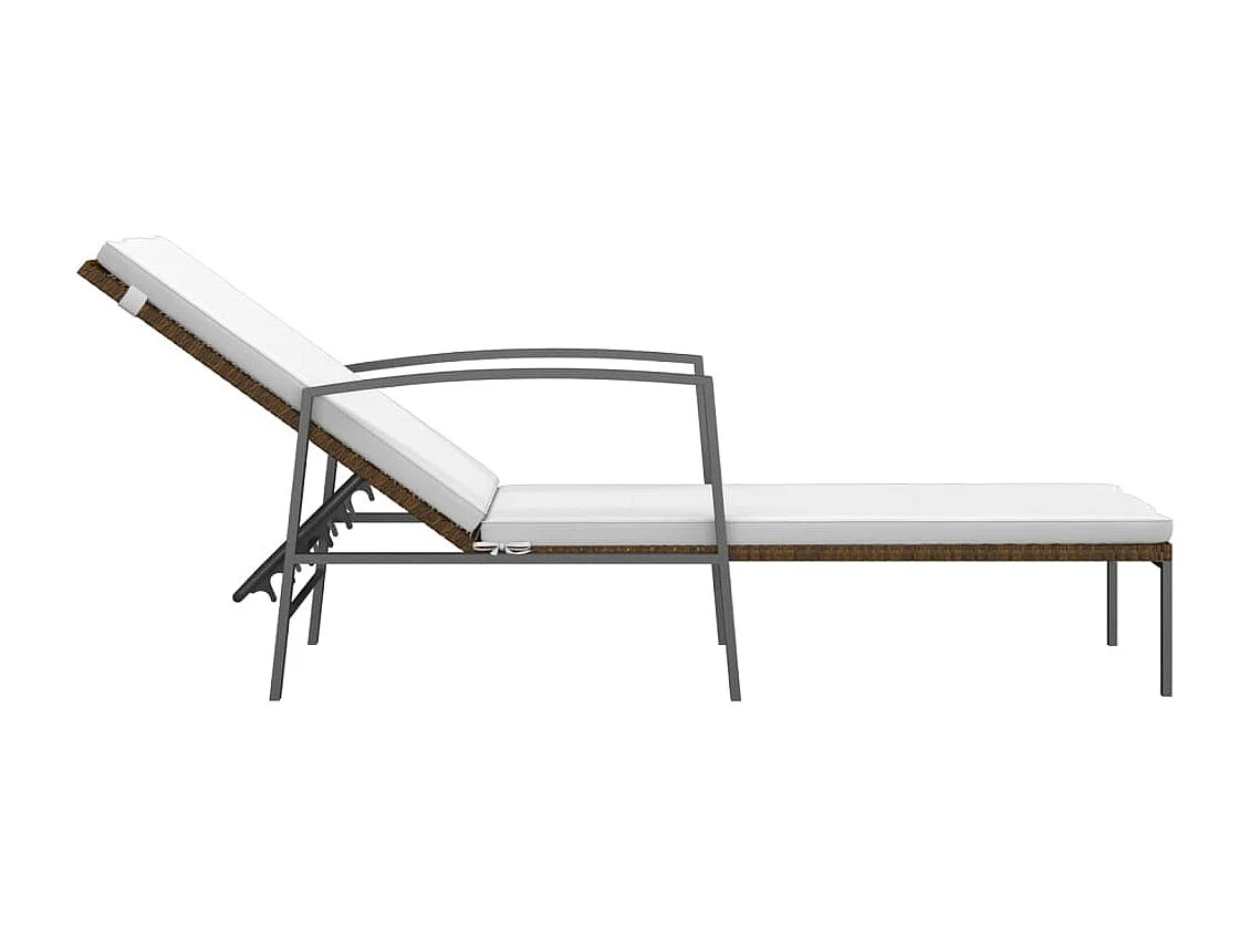 Transat chaise longue bain résine marron 195 x 60 x 53 cm 02_0012519