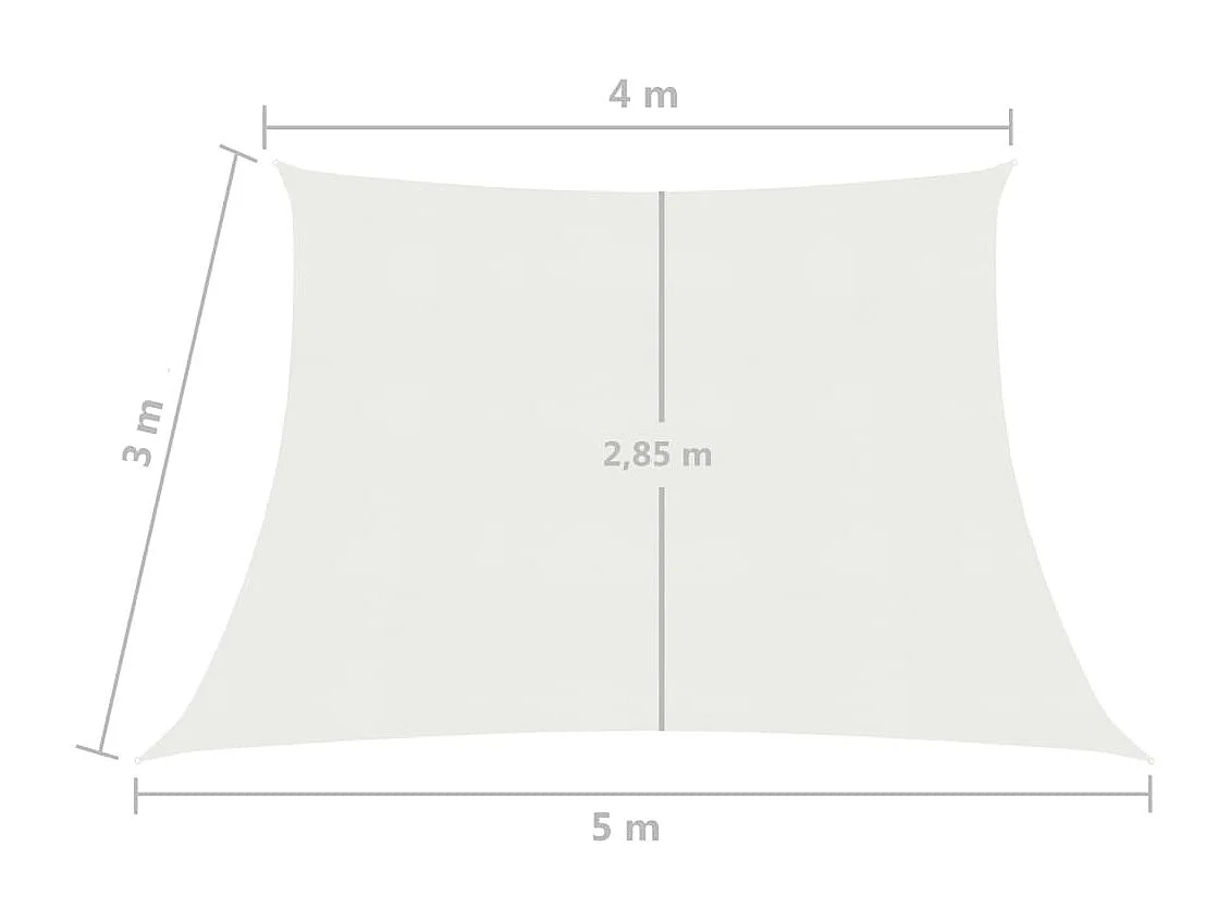 Vela de sombra para sombrilla 160 g/m² blanco 4/5 x 3 m HDPE 02_0009025