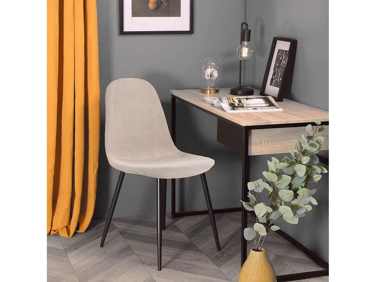 WeHome - Set da 4 sedie design da salotto imbottite Bella