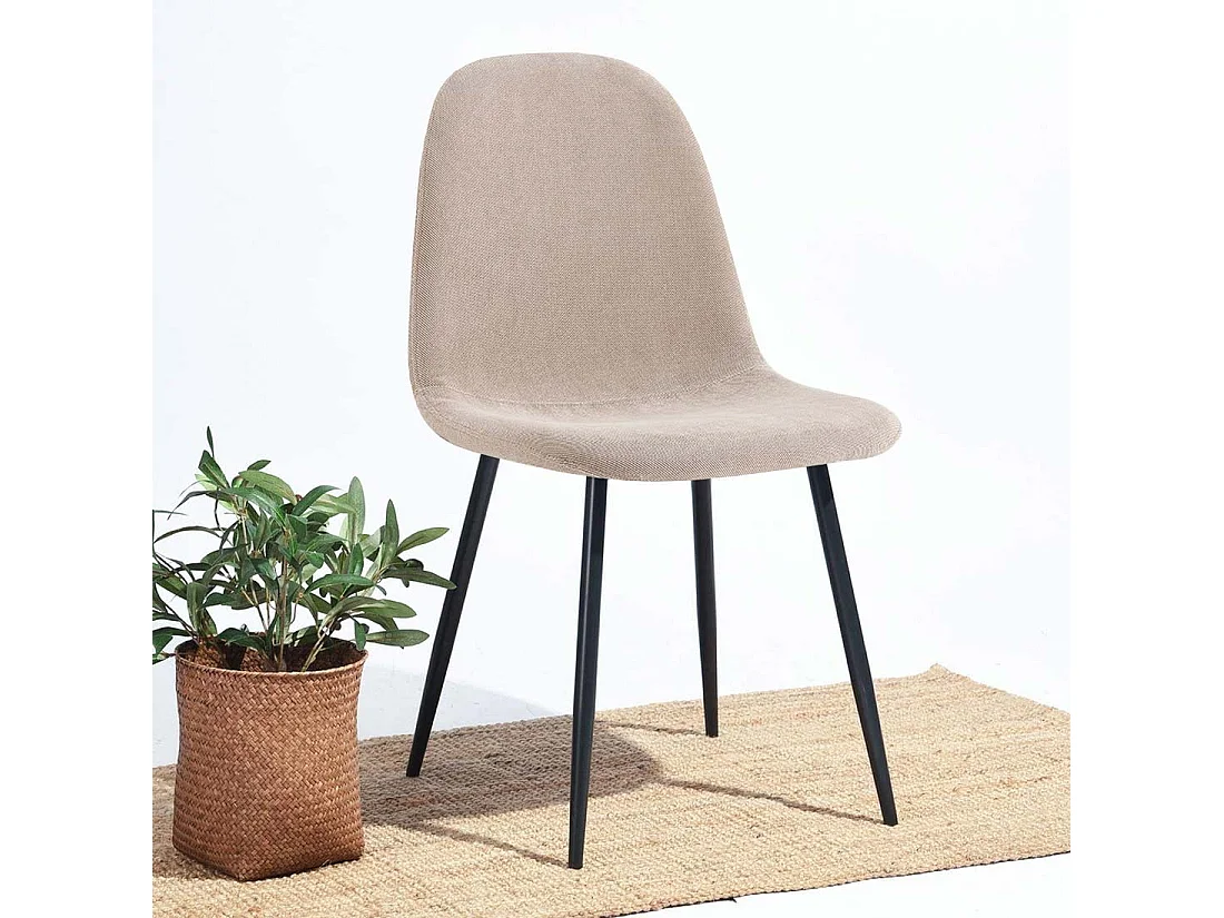 WeHome - Set da 4 sedie design da salotto imbottite Bella