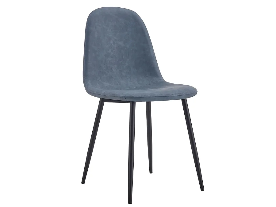 Wehome - Moderne eetkamerstoelen 4 stuks in blauw eco-leer - Prachtig