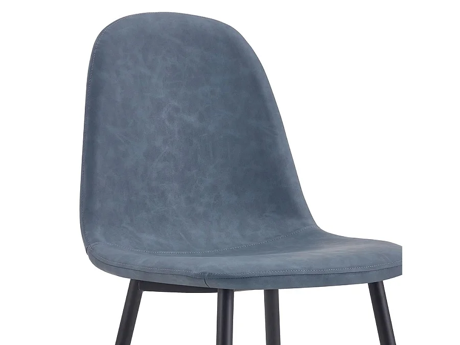 Wehome - Chaises de salle à manger modernes 4 pcs en éco-cuir bleu - Magnifique