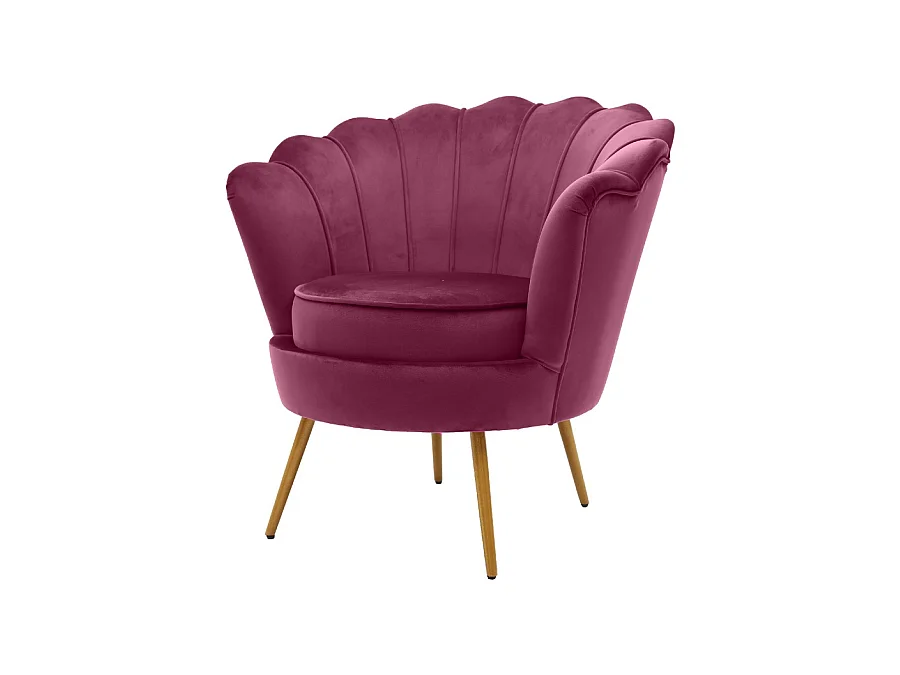 WeHome - Fan Design fauteuil in amarantfluweel
