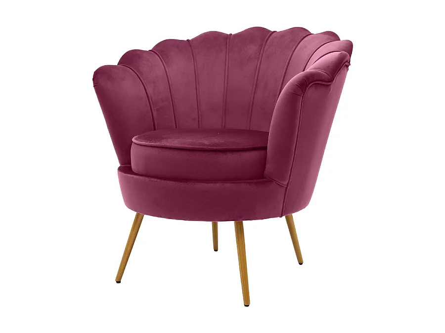 WeHome - Fan Design fauteuil in amarantfluweel