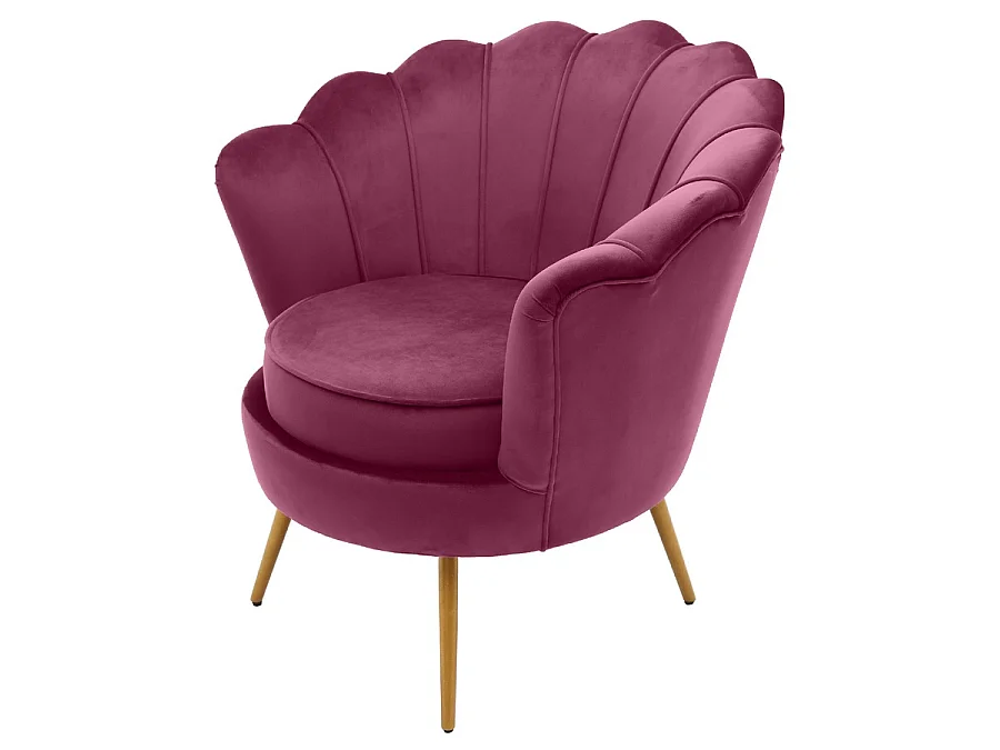WeHome - Fan Design fauteuil in amarantfluweel
