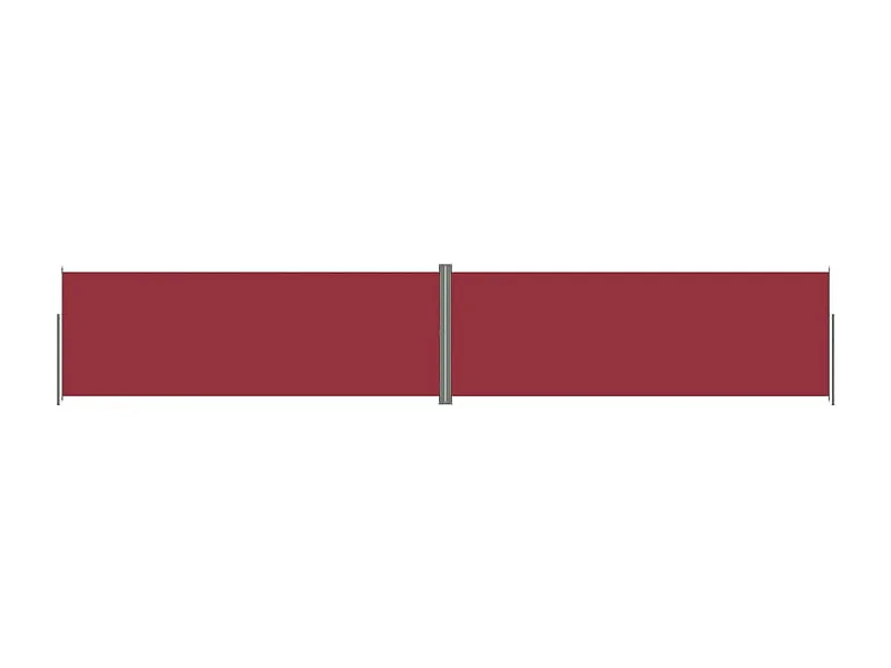 Tenda da sole parasole laterale retrattile per patio giardino terrazza balcone schermo di protezione visiva 220 x 1200 cm rosso 02_0007474