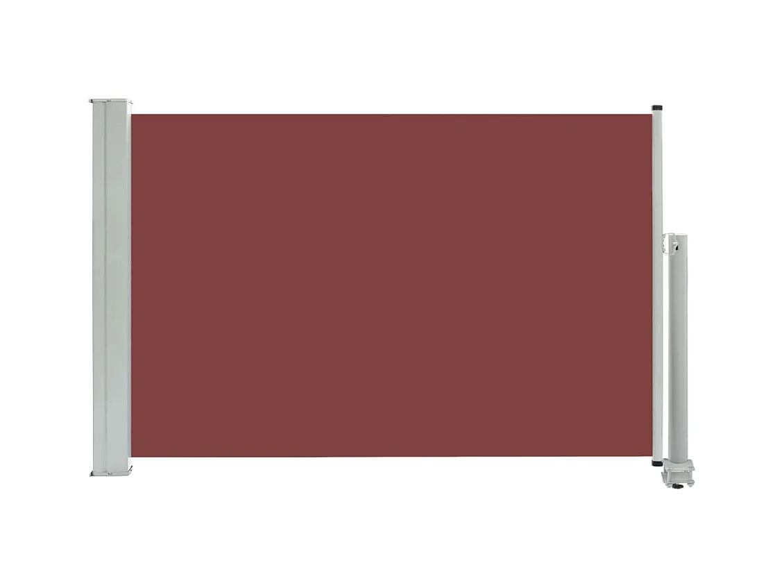 Toldo de protección lateral retráctil para terraza, jardín, terraza, balcón, protección visual, 60 x 300 cm, marrón 02_0007391