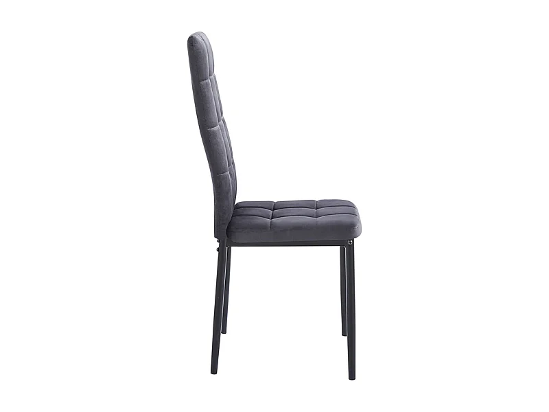Packs Sillas Comedor - Pack 4 Sillas Lan Terciopelo - Gris oscuro