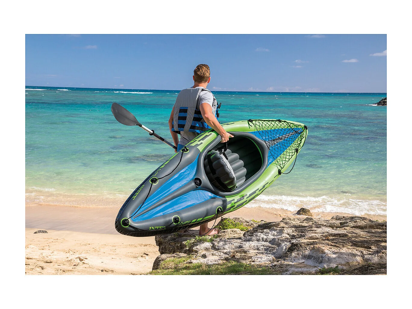 Aufblasbares Kayak Challenger K1 274 x 76 x 33 cm 68305NP