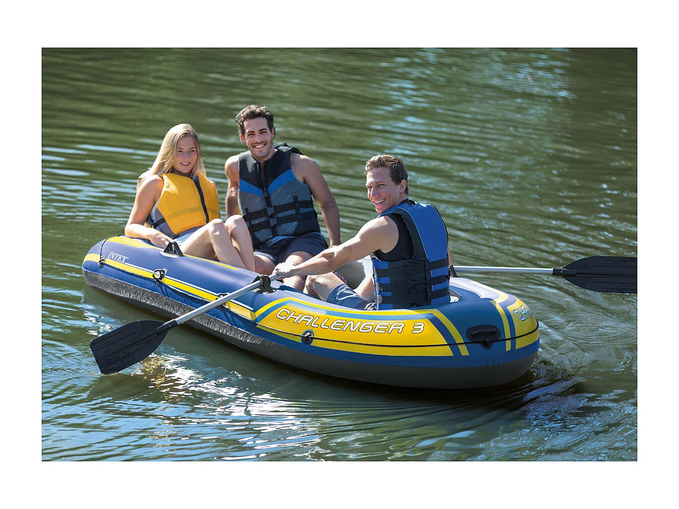 Schlauchboot mit Rudern und Pumpe Challenger 3 68370NP