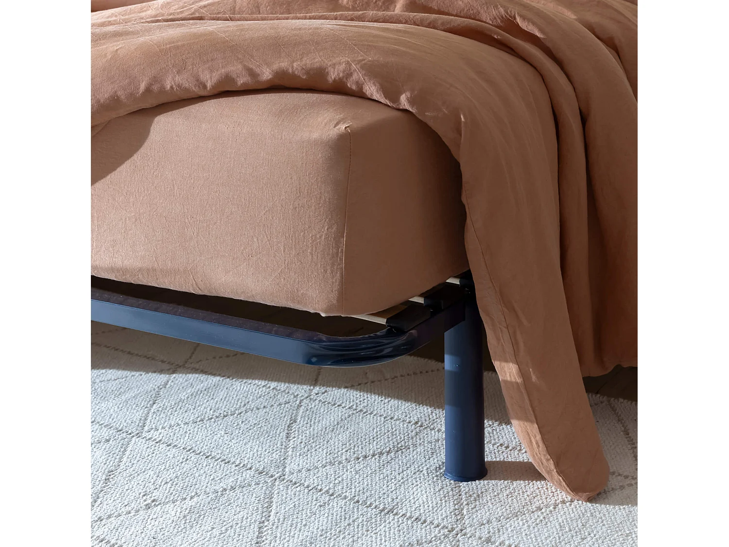Cadre à lattes en métal hauteur 4 cm CONFORT 70x200
