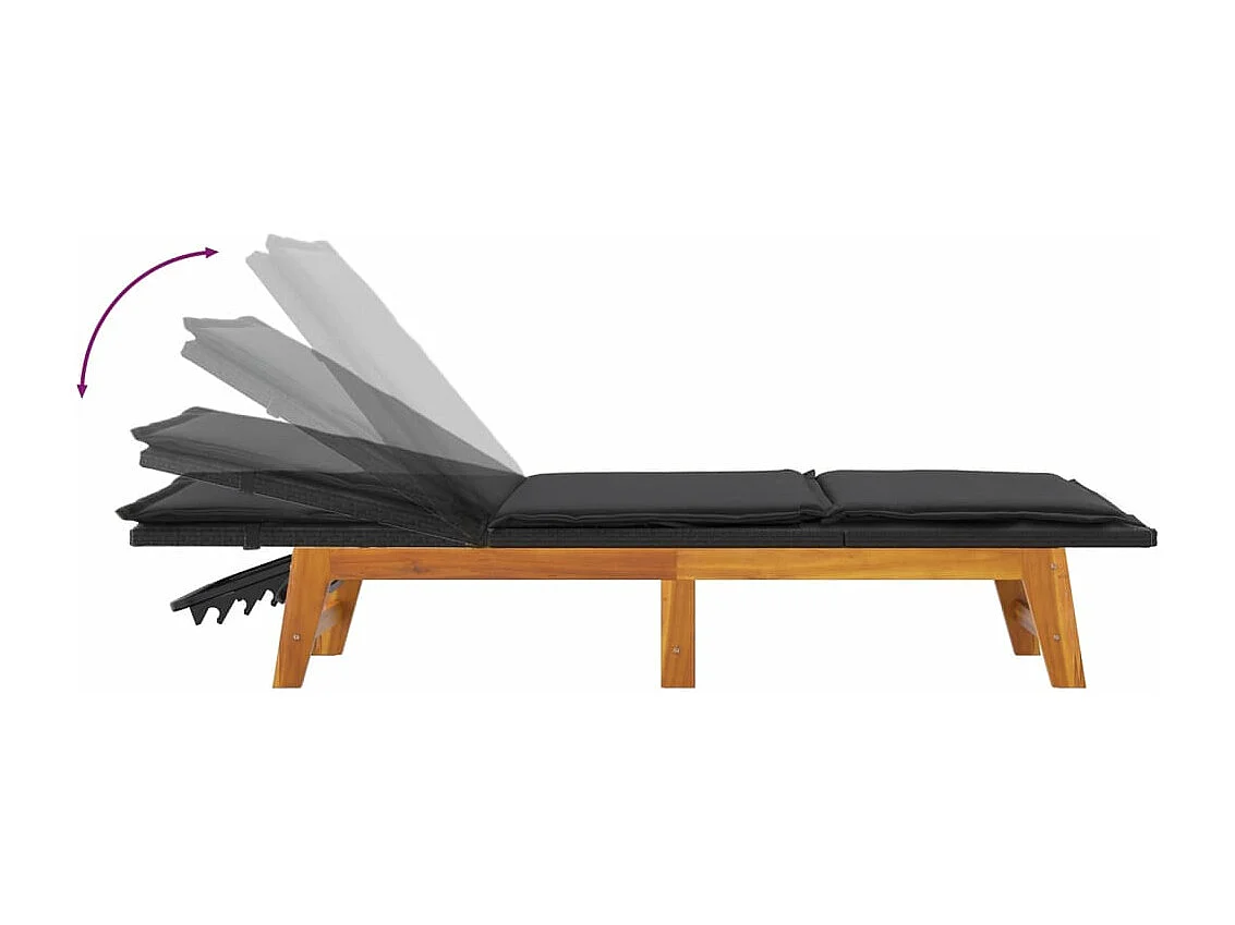 Transat chaise longue bain résine marron 200 x 54 x 87 cm 02_0012532