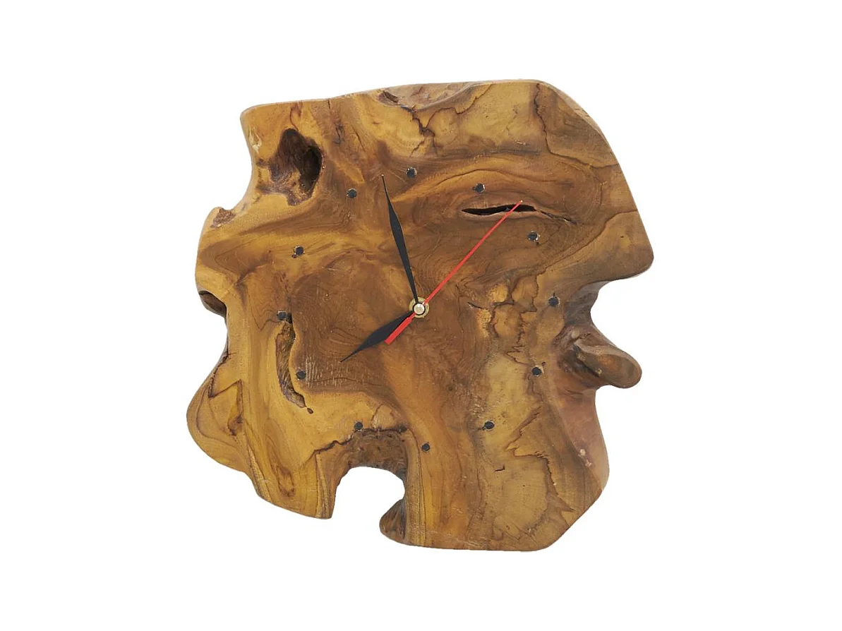 Horloge en teck